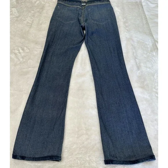 Cache Bootcut Jeans Women’s Blue Denim Stretch Rhinestones Embroidered Sz 2 - Picture 16 of 16